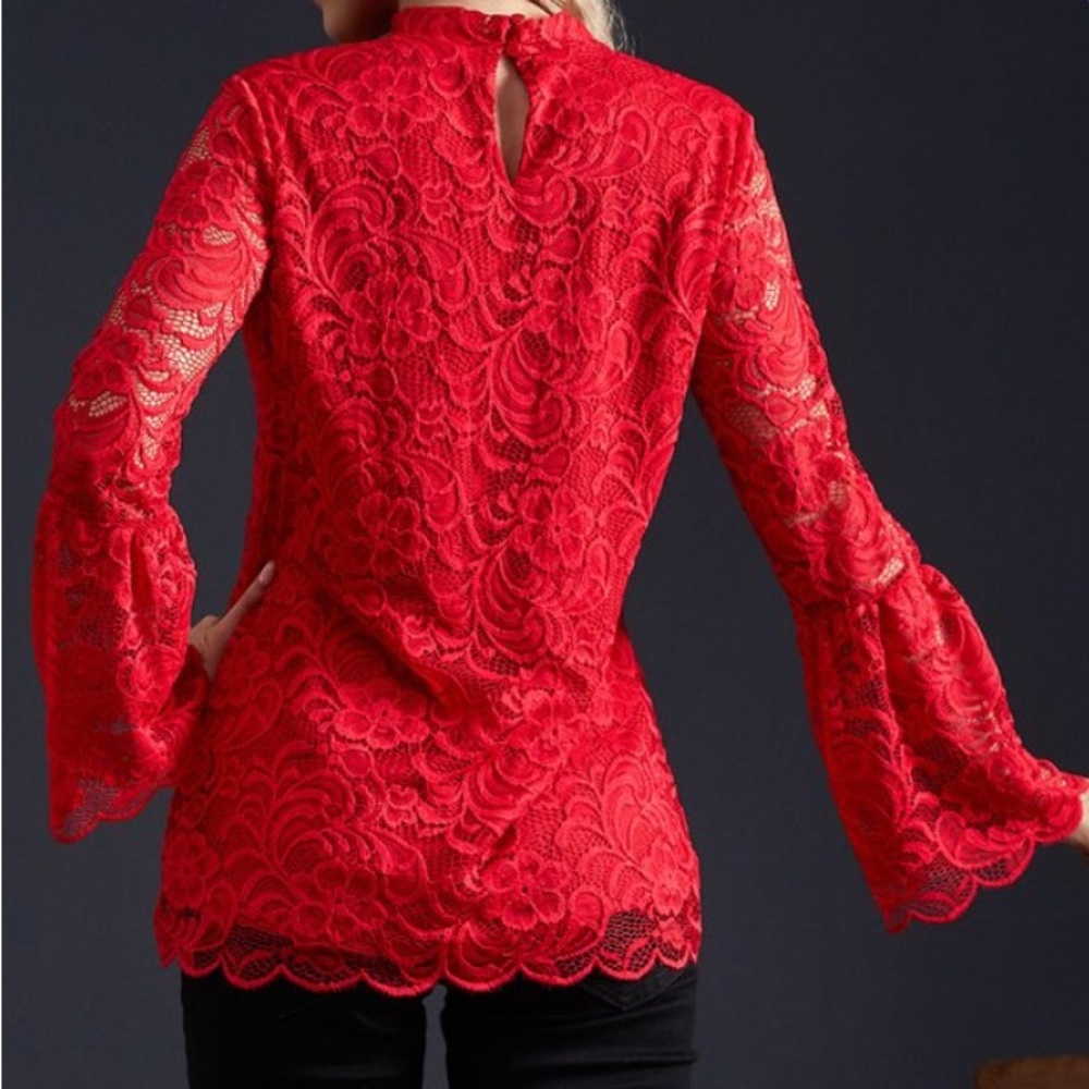 Poppy Red Choker Neck Lace Tunic
Suzanne Betro - Picture 2 of 6